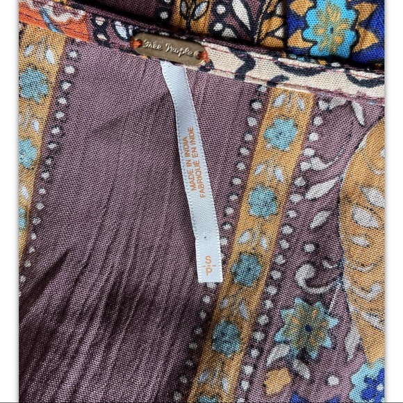 Free People Rosalie Printed Wrap Top S - Picture 6 of 6